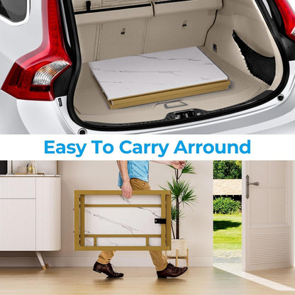 Klapptisch 80x48cm Keine Montage Klappschreibtisch Gold