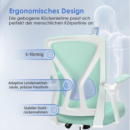 Ergonomischer Bürostuhl mit Lendenwirbelstütze