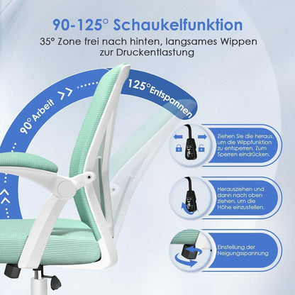 Ergonomischer Bürostuhl mit Lendenwirbelstütze