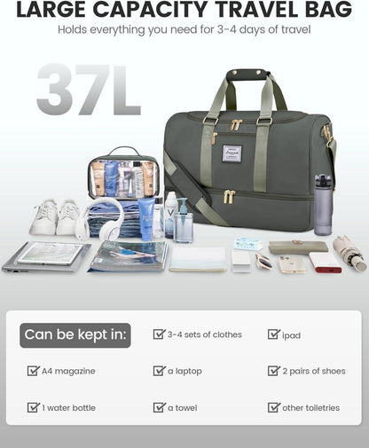 Sporttasche LOVEVOOK Damen Reisetasche Weekender mit
