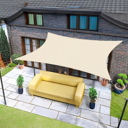 Wasserdichtes Sonnensegel 4x5m Helles Khaki mit 95% UV-Schutz