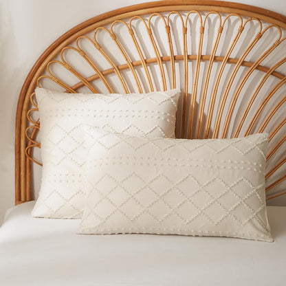 Beige Boho Bettwäsche-Set 220x240 + 2x80x80cm Getuftet