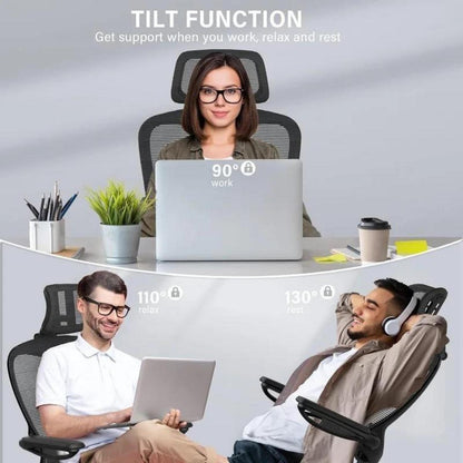 PRGBFNK Gaming-Stuhl Büro-Schreibtischstuhl Netzarmlehnen Lordosenstütze