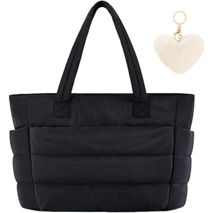 Aucuu Puffer Schultertasche Damen, Große Umhängetasche mit