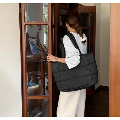 Aucuu Puffer Schultertasche Damen, Große Umhängetasche mit
