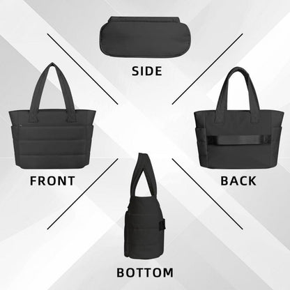 Aucuu Puffer Schultertasche Damen, Große Umhängetasche mit