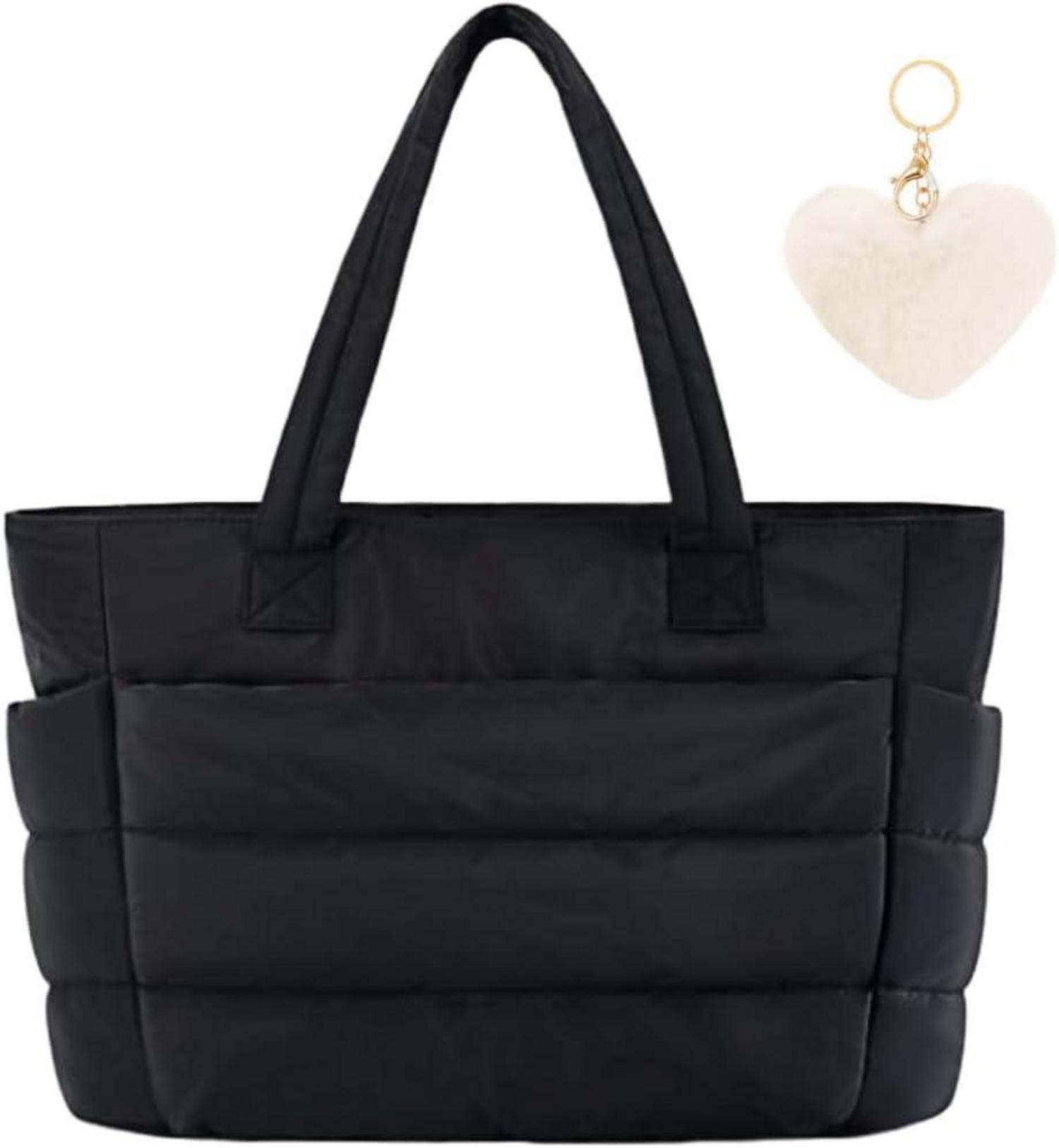 Große Schultertasche Damen Stepptasche Reißverschluss