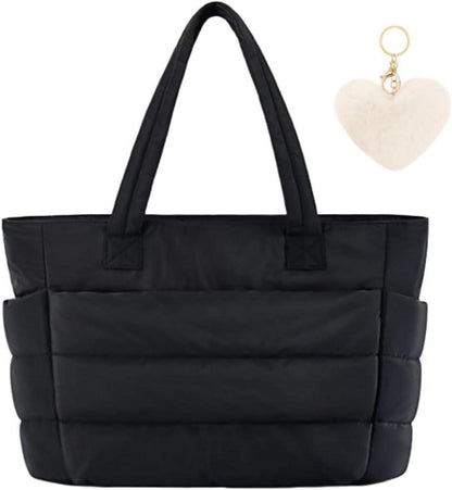 Große Schultertasche Damen Stepptasche Reißverschluss