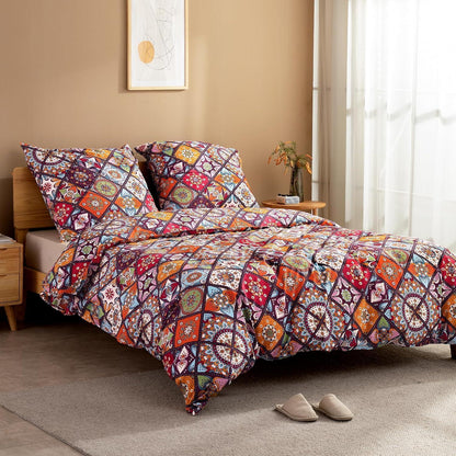 Bettwäsche-Set 135x200 Baumwolle, Bunt Böhmisch Paisley, 4-teilig