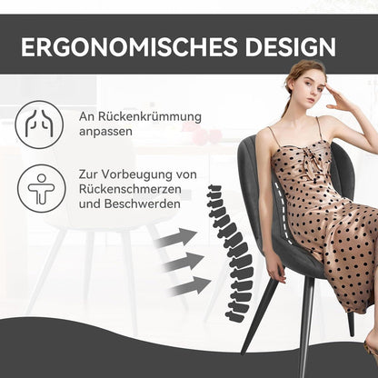 Esszimmerstühle 4er Set – Ergonomisch & Wasserdicht Schwarz