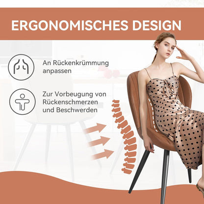 Esszimmerstühle 6er Set Braun – Ergonomisch & Robust