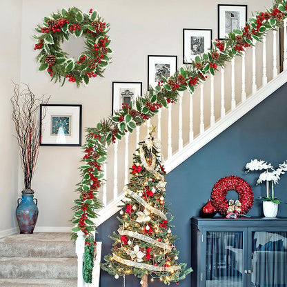 Künstliche Beerengirlande 4m – 2er Set für Weihnachtsdeko