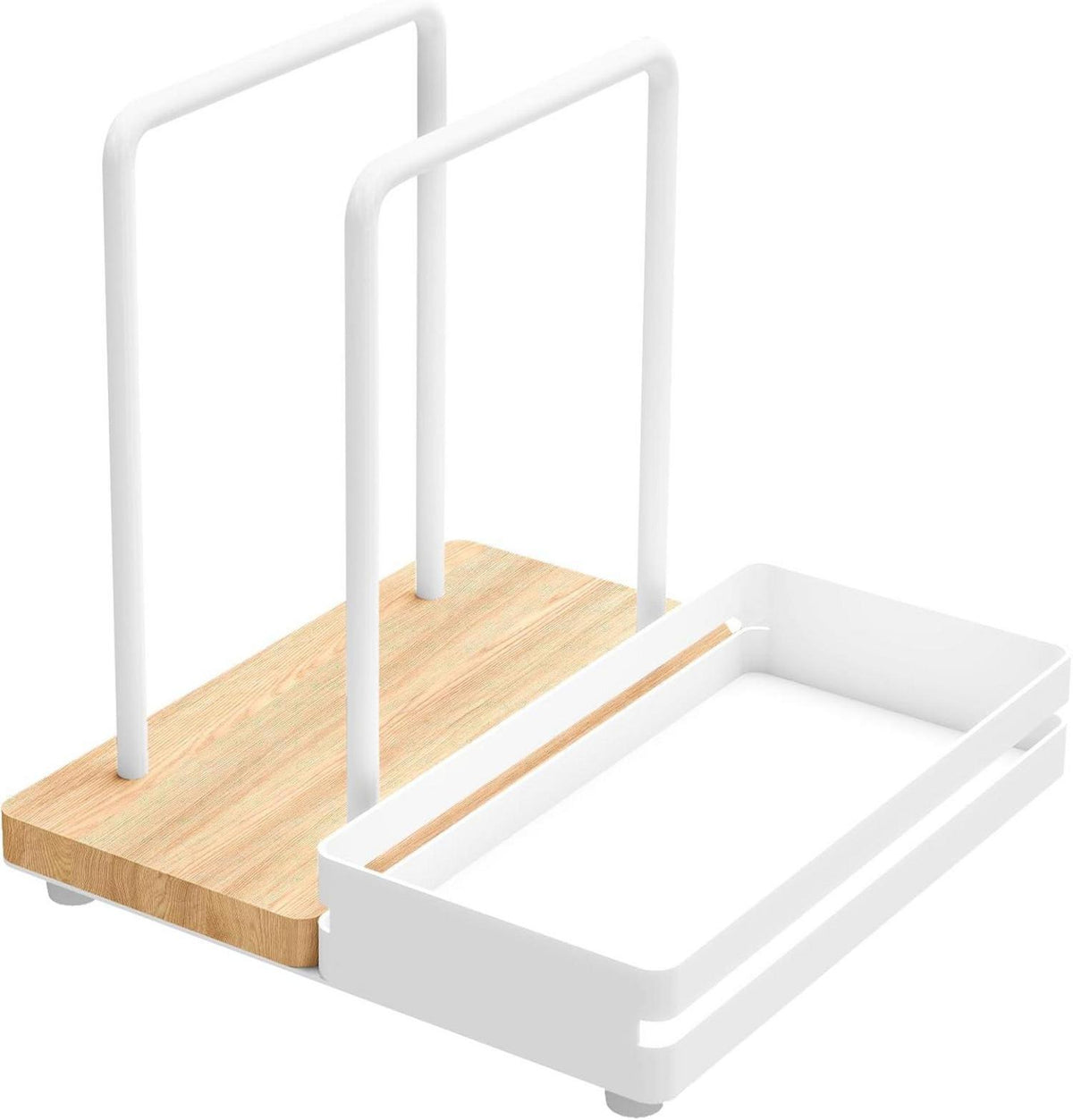 Serviettenhalter Weiß Metall Holz Serviettenspender Caddy