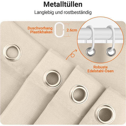 Duschvorhang 90x90 cm Beige Polyester Wasserabweisend