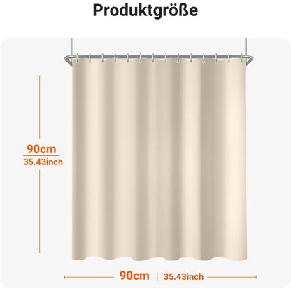 Duschvorhang 90x90 cm Beige Polyester Wasserabweisend