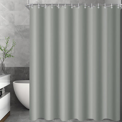 Duschvorhang 120x200cm Grau, Wasserdicht Polyester inkl. 10 Ringe