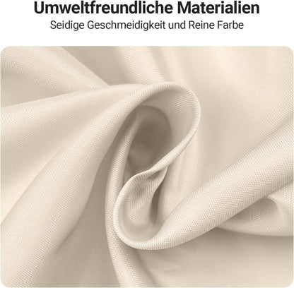 Duschvorhang Beige Antischimmel Wasserabweisend Waschbar mit Haken