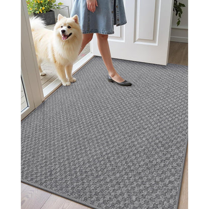 Graue Gitter Fußmatte Innen 80x120cm - Schmutzfangmatte