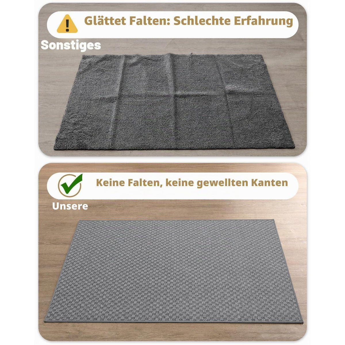 Graue Gitter Fußmatte Innen 80x120cm - Schmutzfangmatte