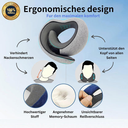 Reisekissen Flugzeug Memory Foam – Nackenkissen für Reisen & Auto