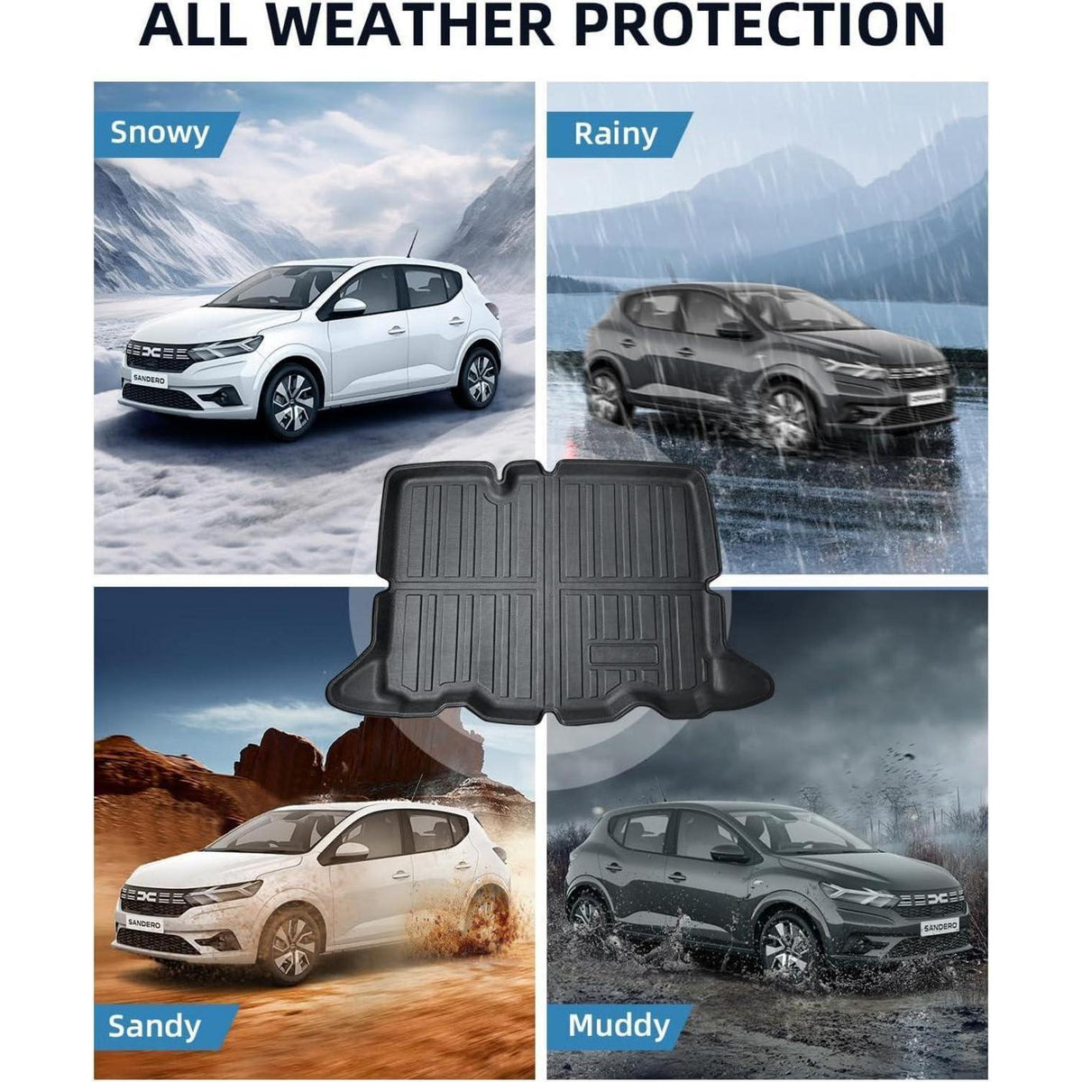 Kofferraummatte TPE für Dacia Sandero 3 / Stepway 2021-2026