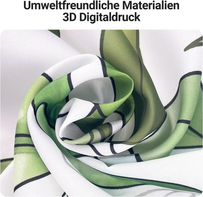 Duschvorhang Grün Blätter 280x200cm Antischimmel Textil Ösen 16 Ringe