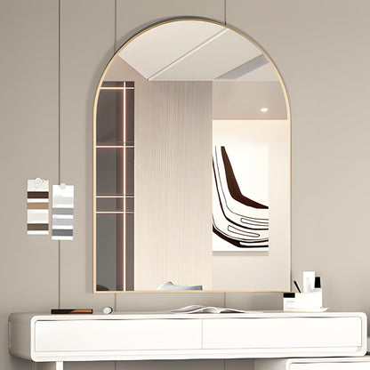 Gewölbter Wandspiegel Gold 75x102cm – Badezimmer & Deko
