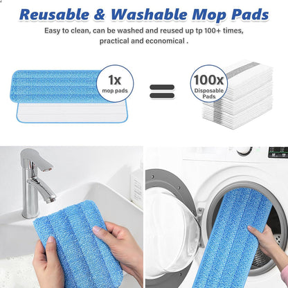 Sprühwischer Bodenwischer Wischmopp Spray Mop Nasswischer 4 Pads