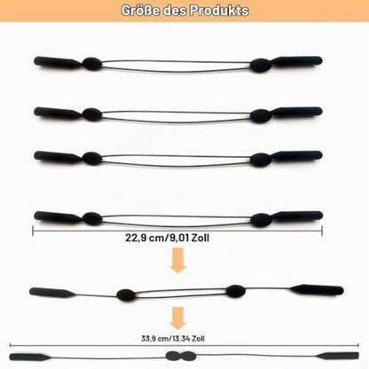4er-Set Sportbrillenband Silikon Einstellbar Damen Herren Kinder