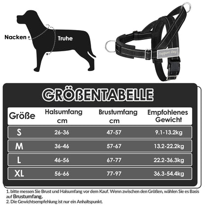 Hundegeschirr Fleece XL mit Leine – 360° Drehung & Reflektierend
