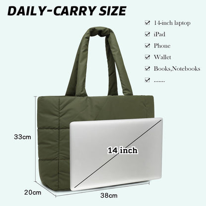 Elegante Puffer Bag Damen Handtasche Tote Schultertasche Umhängetasche