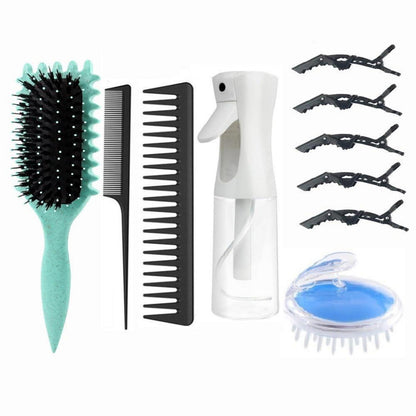 Lockiges Haarbürsten-Set