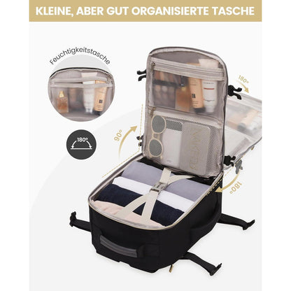 Handgepäck Rucksack 40x20x25 Schwarz für Ryanair Eurowings