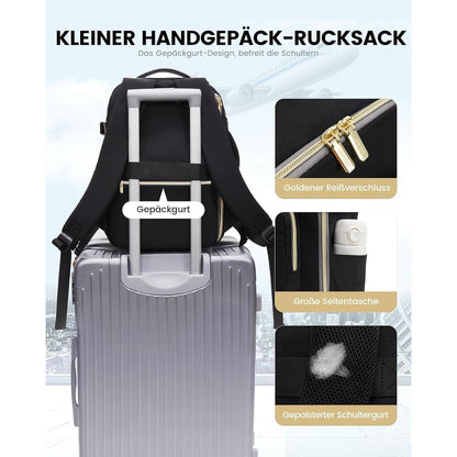 Handgepäck Rucksack 40x20x25 Schwarz für Ryanair Eurowings