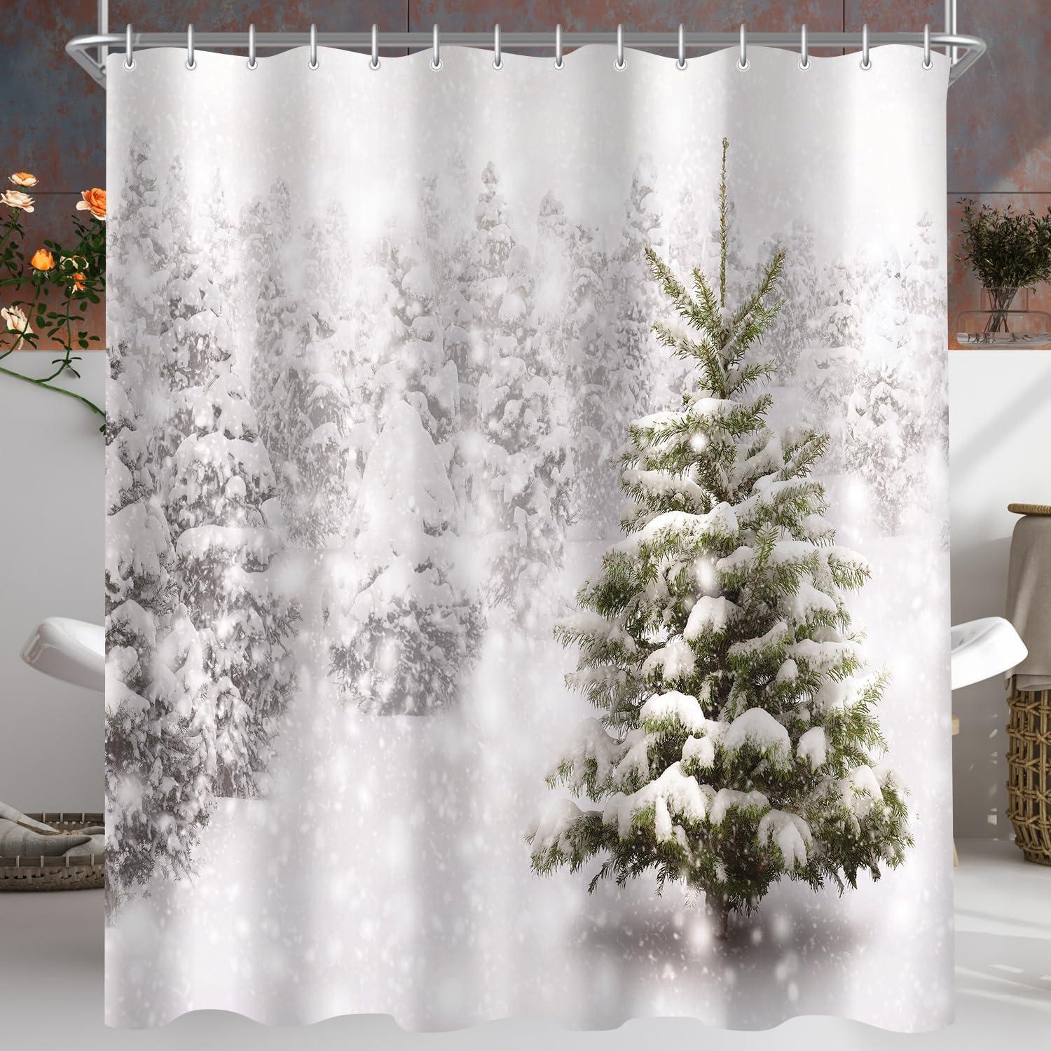 Duschvorhang Weihnachtsbaum Textil Anti-Schimmel 180x200cm