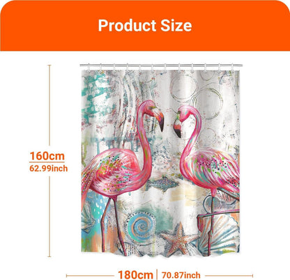 Duschvorhang Liebesvogel Textil Antischimmel 180x160cm Waschbar