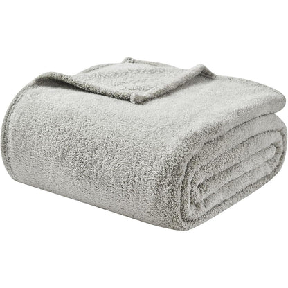 Kuscheldecke Sherpa Grau 200x230cm, Flauschig & Warm