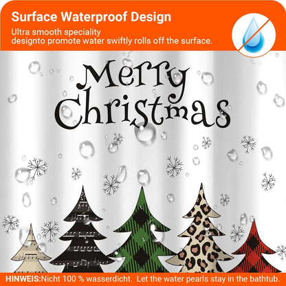 Duschvorhang Bunter Weihnachtsbaum 240x200cm Wasserabweisend