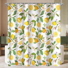 Duschvorhang Zitronenblätter Antischimmel 180x160cm Polyester