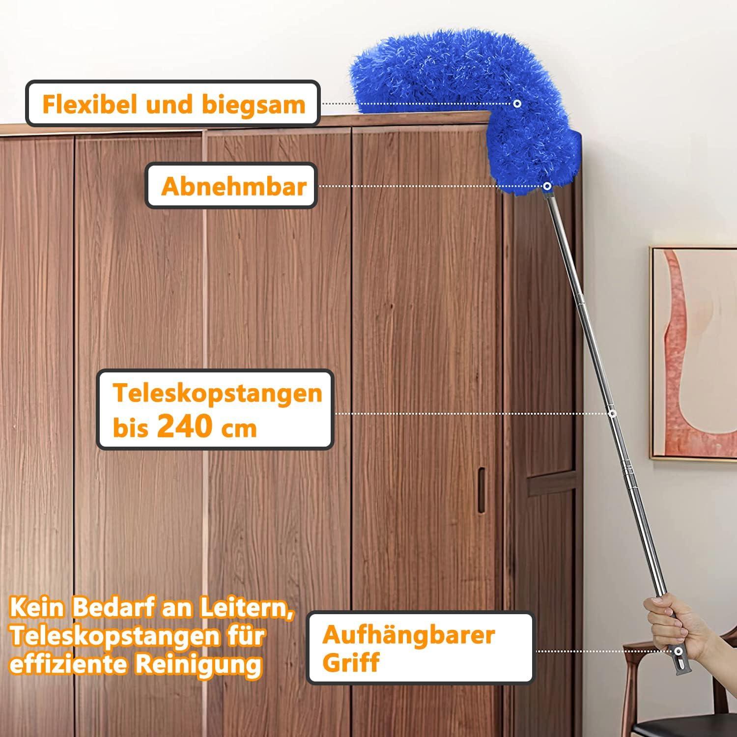 Teleskop Staubwedel Waschbar 2,45m Staubwischer mit