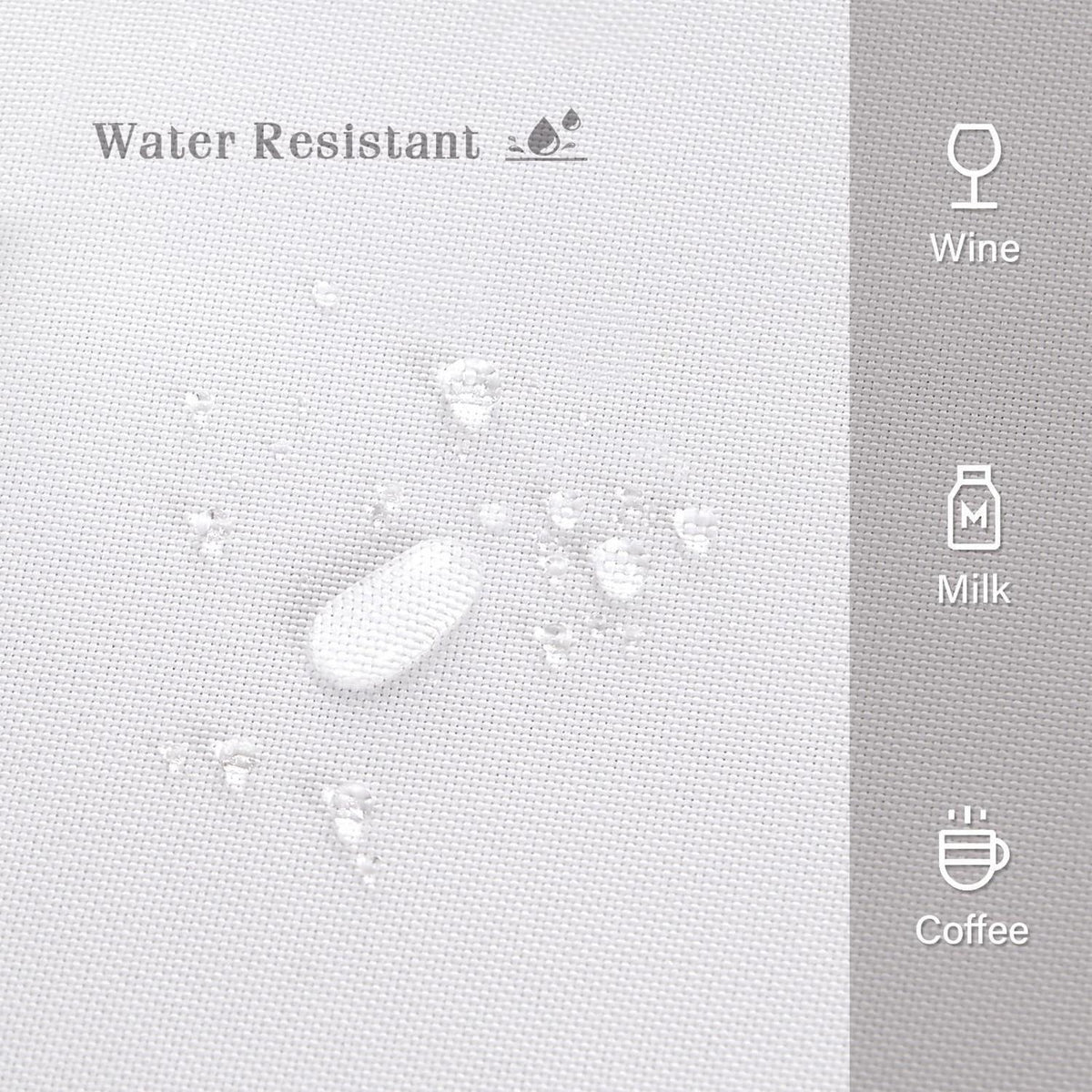 Weiße Tischdecke wasserdicht 140x240 cm – 4er Set