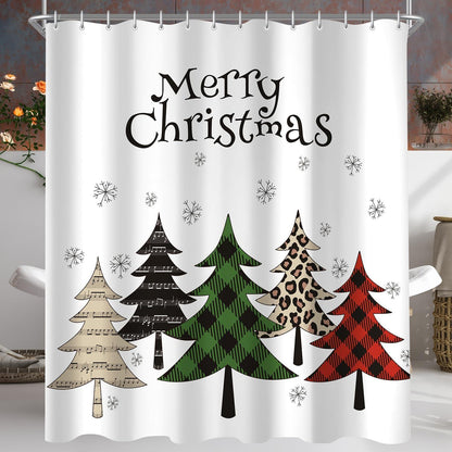 Duschvorhang Weihnachtsbaum Wasserdicht 180x200cm Polyester Textil