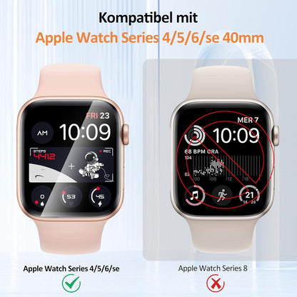 2er Pack Panzerglas Schutzfolie für Apple Watch