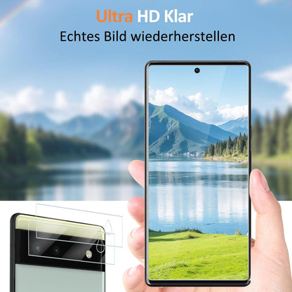 2x Panzerglas Schutzfolie Google Pixel 6 Klar 9H Display Kamera Schutz