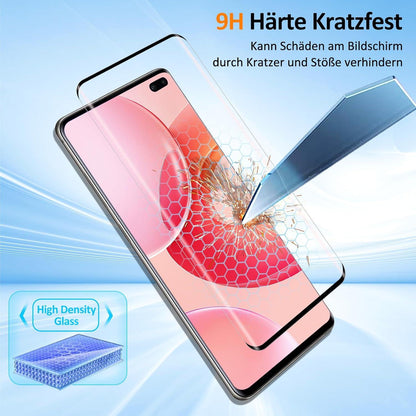 2er Pack Panzerglas Samsung S10 Plus Schutzfolie 9H Härte Displayfolie Full Cover