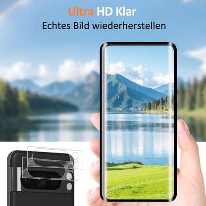 Schutzfolie Panzerglas Google Pixel 8 Pro 2x Kameraschutz 9H Klar