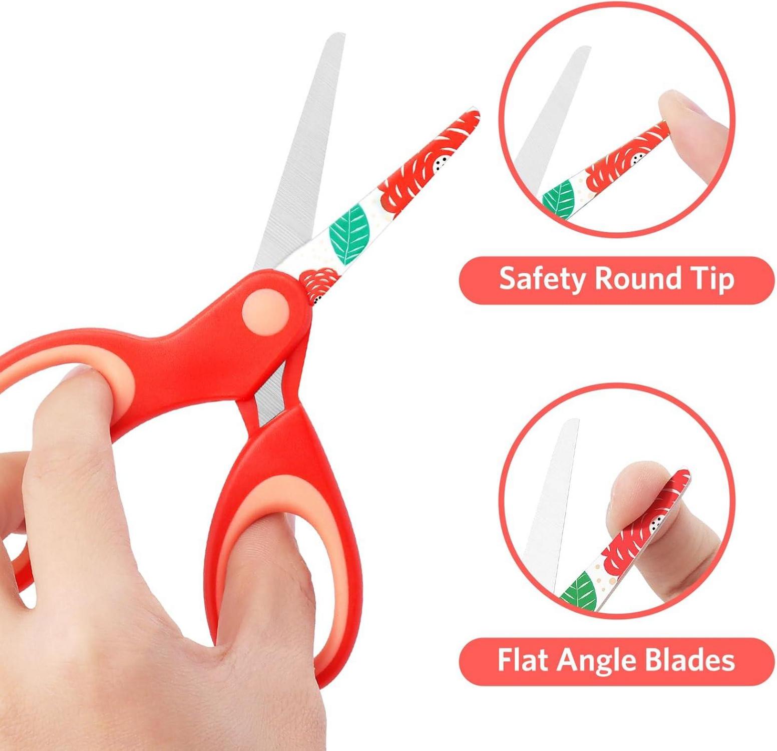 3er Set Kinderscheren mit stumpfer Spitze und Muster