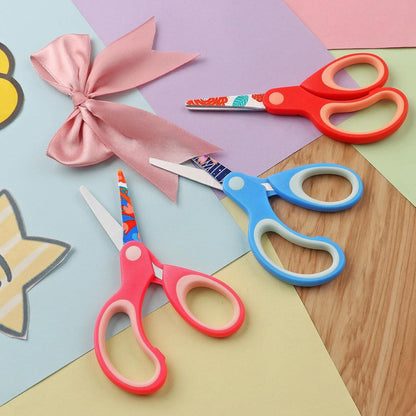 3er Set Kinderscheren 13,5cm Sicherheitsscheren mit stumpfer Spitze