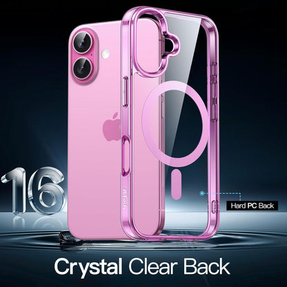 iPhone 16 Hülle MagSafe Rosa Transparent Stoßfest