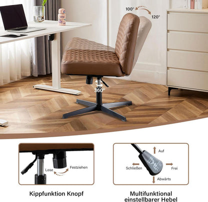 Ergonomischer Bürostuhl ohne Rollen Lesesessel mit Wippfunktion